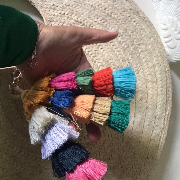 Fancy Large round straw purse . Never used - Picture 3 of 3